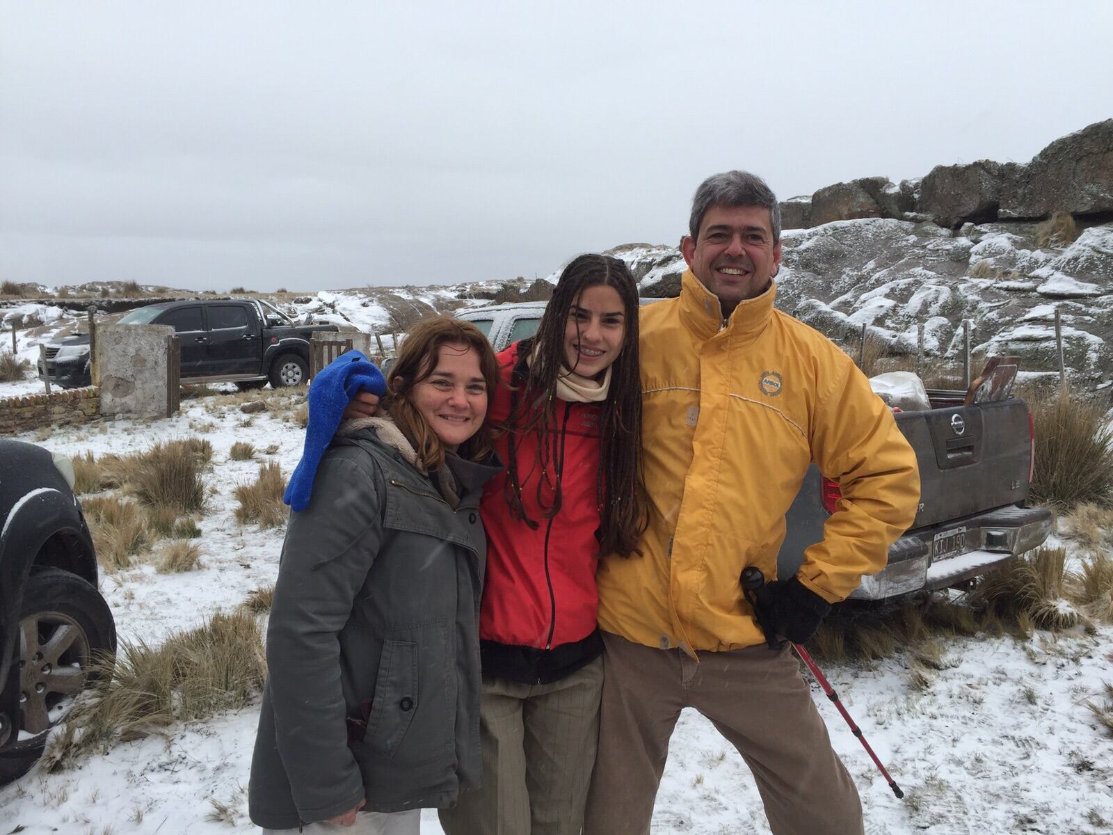 Nieve en pleno octubre en las Altas Cumbres. Foto: Mercedes Tillard