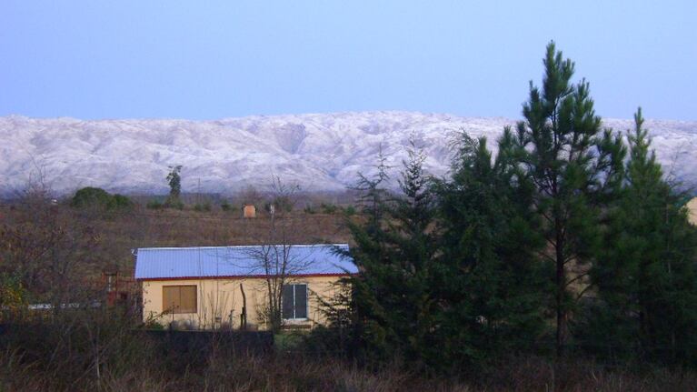 Nieve: la vista desde Yacanto