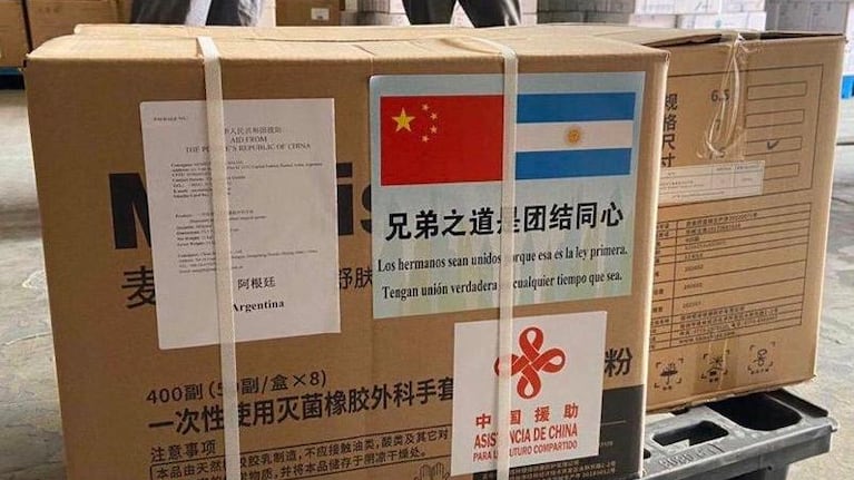 No es la primera vez que China envía insumos con mensajes de amistad.