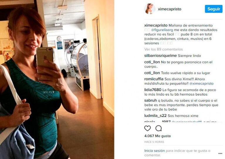 No hay milagros: Ximena Capristo mostró su figura tras el parto