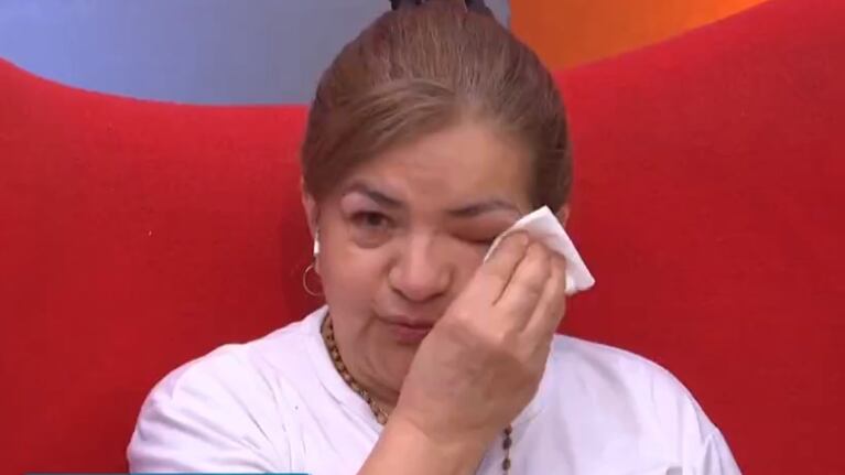 No pudo contener las lágrimas al recordar a su hijo.