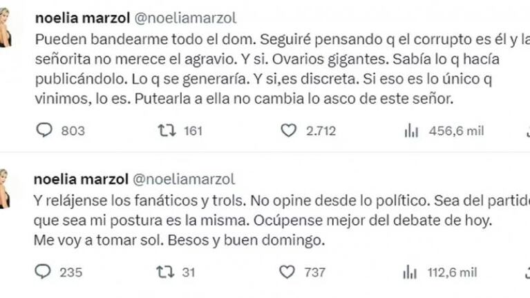 Noelia Marzol defendió a Sofía Clerici y fue tajante: qué le respondieron