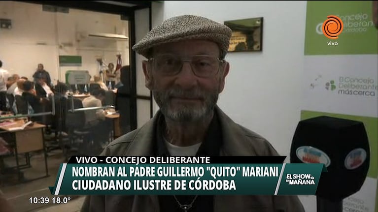 Nombran ciudadano ilustre a "Quito" Mariani
