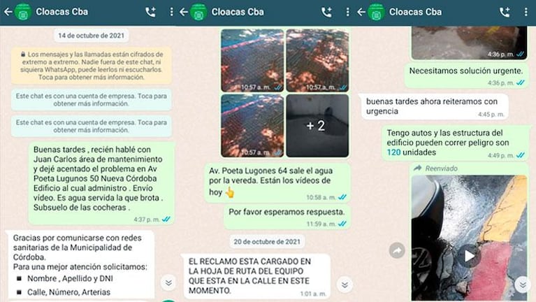 Nueva Córdoba: desbordaron las cloacas en la vereda y se inundó una cochera