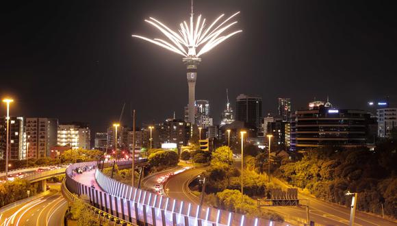 Nueva Zelanda y su clásica celebración con fuegos artificiales.