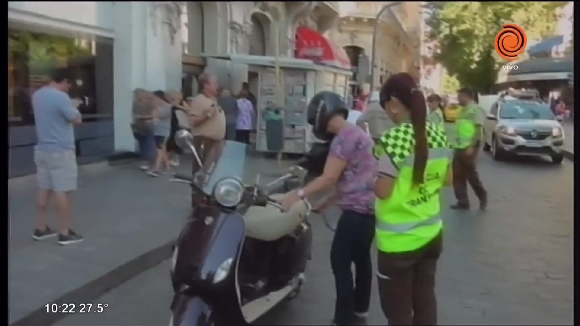 Nuevo control de motos en Plaza San Martín