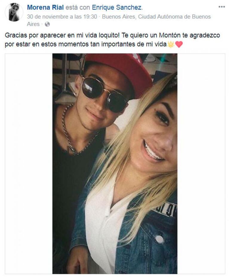 ¿Nuevo novio? Morena Rial se mostró con otro futbolista