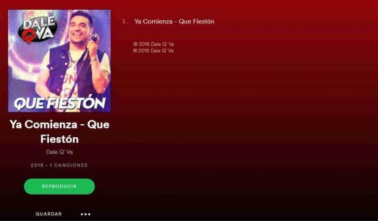 Nuevo tema de Dale Q' Va en Spotify