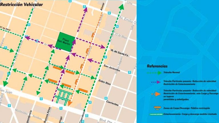 Nuevos cambios de circulación en el centro de Córdoba: más movilidad para peatones