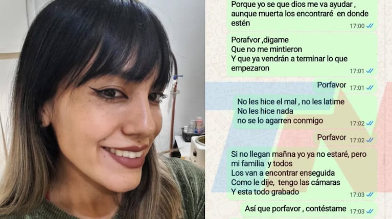 Nuevos chats que demuestran la confianza entre las gitanas y la mujer que se suicidó. (Imagen: captura TN).
