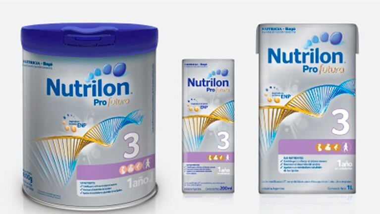 Nutrilon Profutura 3, para niños a partir de 1 año y Nutrilon AR, para lactantes.