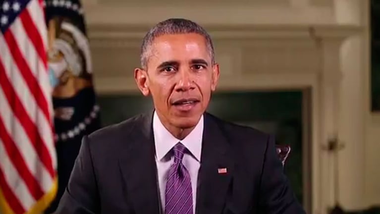 Obama se dirigió a los estadounidenses a través de un video.