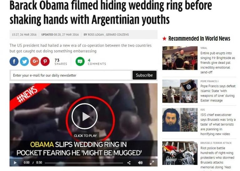 Obama se sacó el anillo y generó revuelo internacional