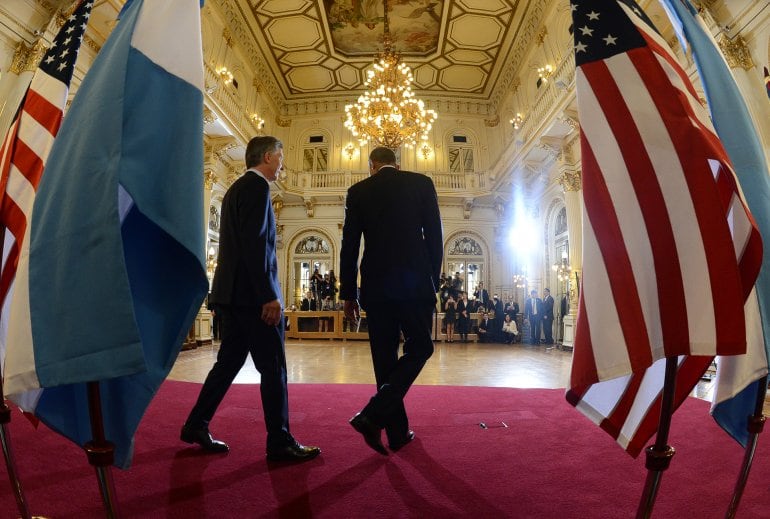 Obama y Macri, juntos en la Casa Rosada.