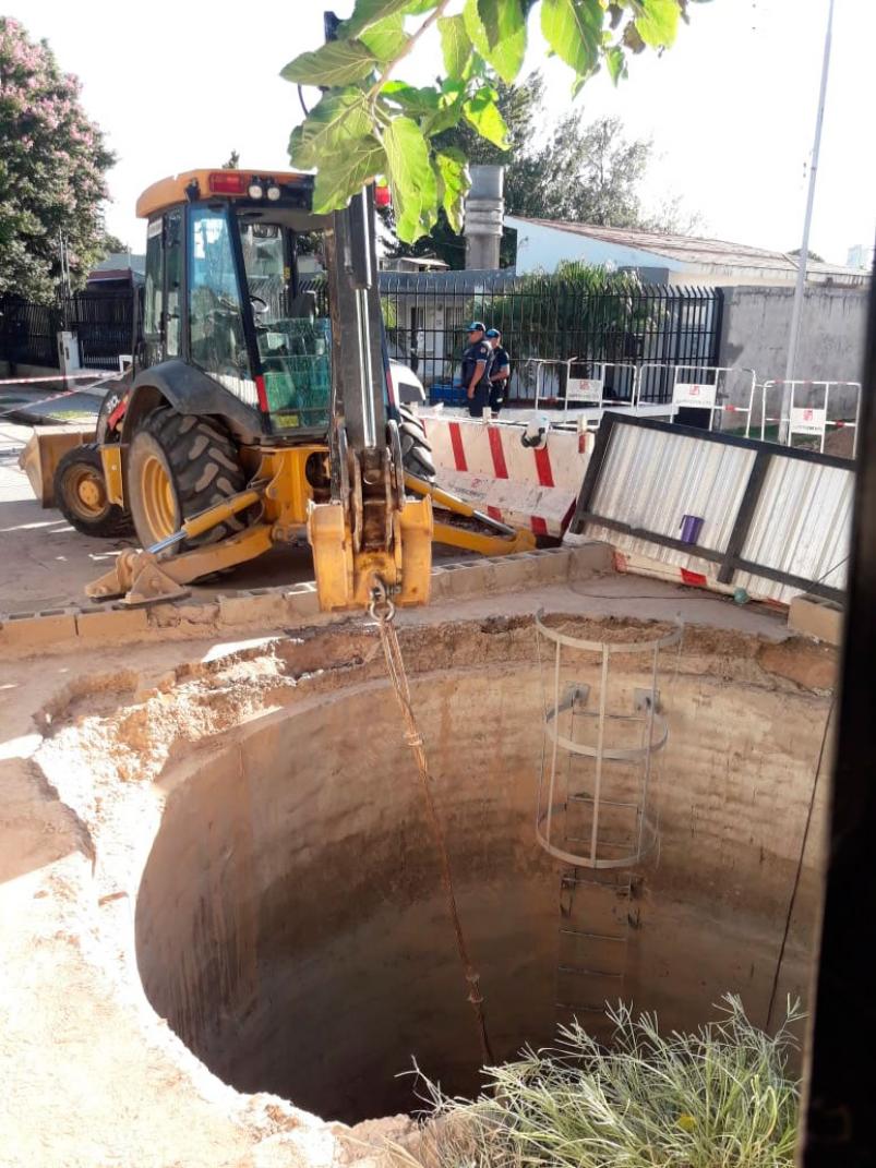 Obreros heridos en obra cloacal