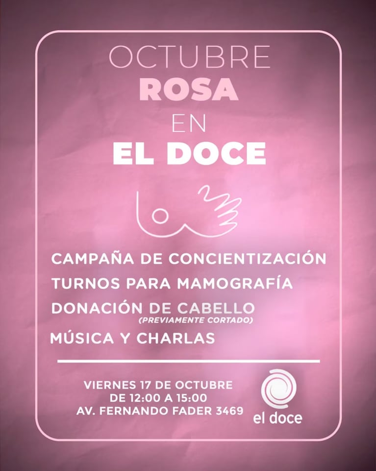 Octubre Rosa en El Doce.
