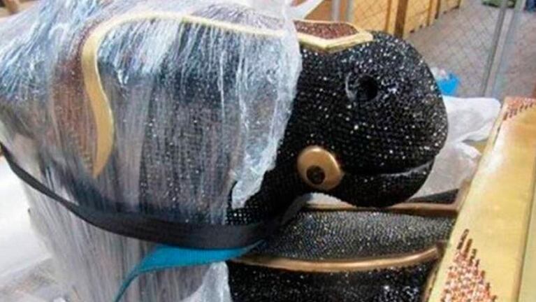 Ocultaban cocaína en un caballo de Troya de diamantes