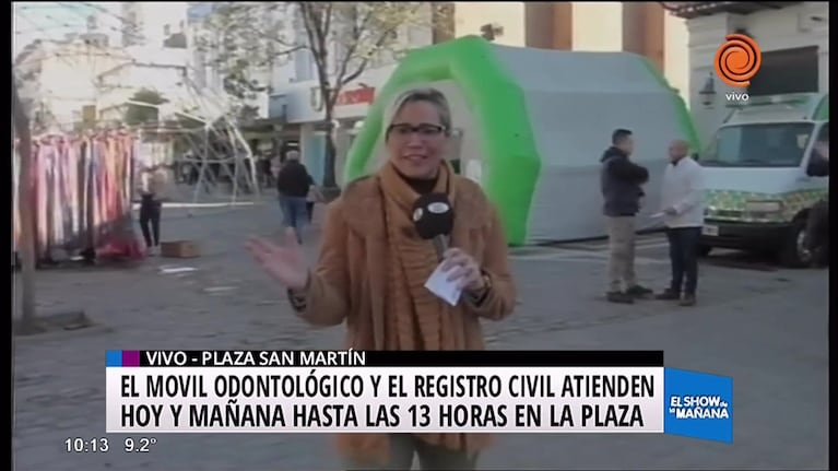 Odontológico y Registro Civil móviles en la plaza