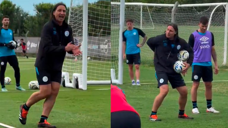 Olave, a fondo en la pretemporada de Belgrano.
