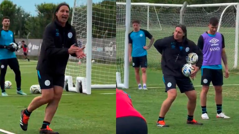 Olave, a fondo en la pretemporada de Belgrano.