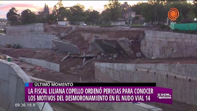 Ordenan pericias por el desmoronamiento en el Nudo Vial