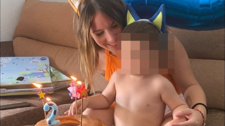 Oriana celebrando el cumpleaños de su pequeño hijo.