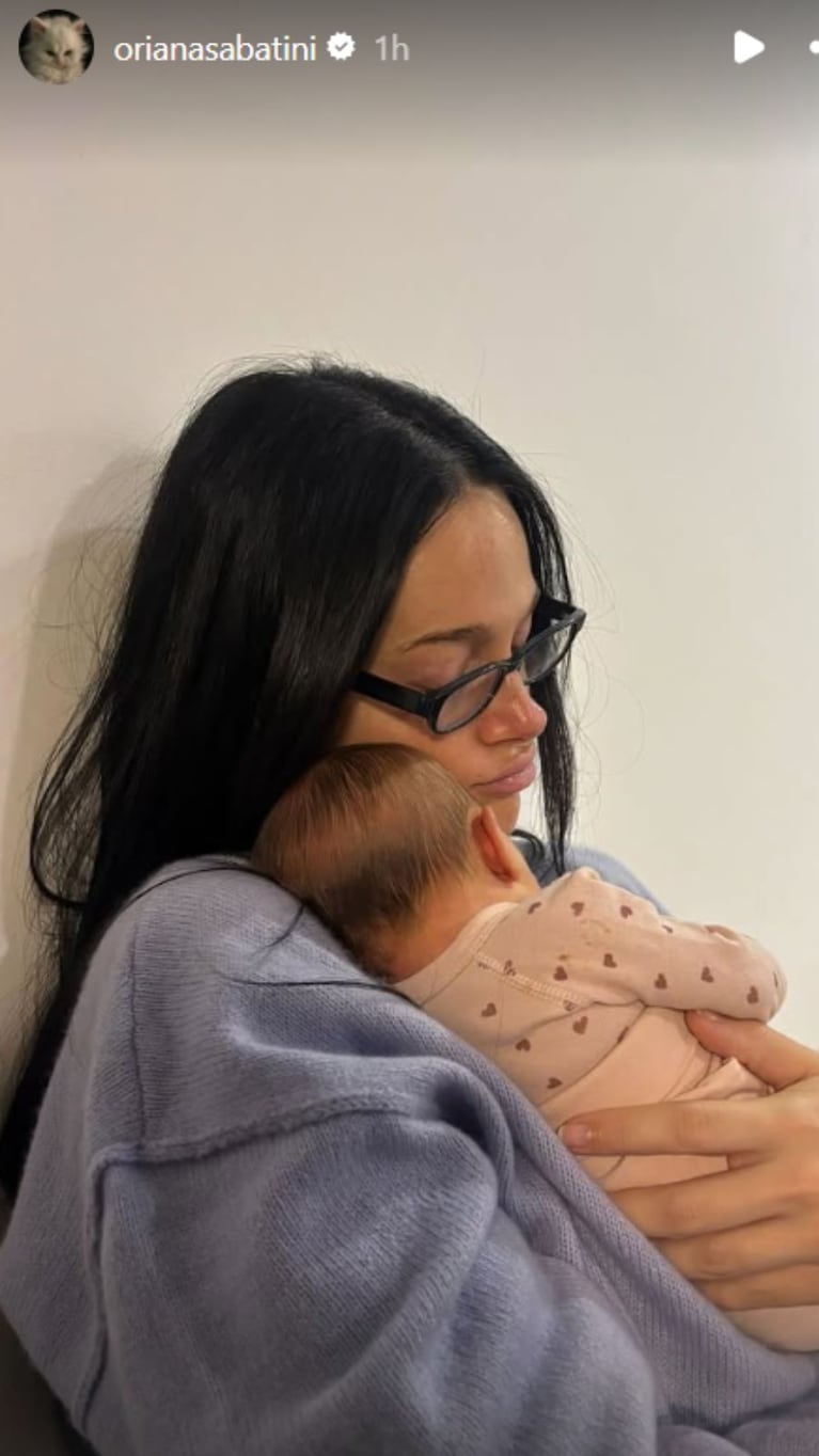 Oriana con su hija Gia.