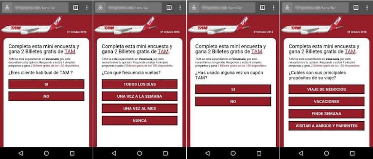 Otra estafa circula por WhatsApp: prometen vuelos gratis