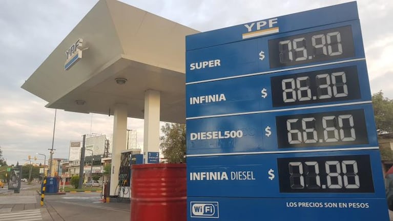 Otra vez subió la nafta: YPF incrementó un 2,9 por ciento