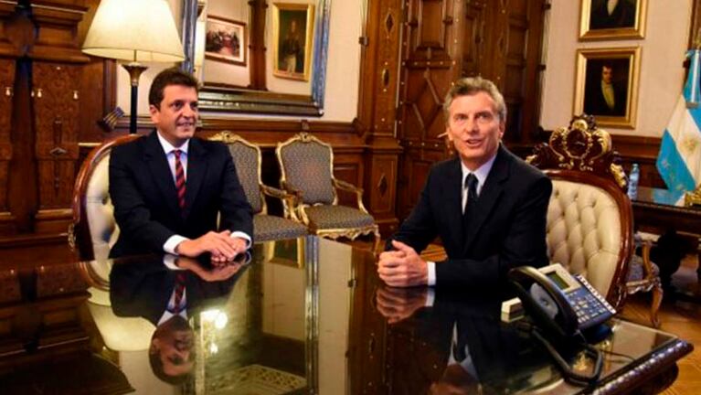 Otros tiempos: Massa y Macri ya no comparten la mesa.