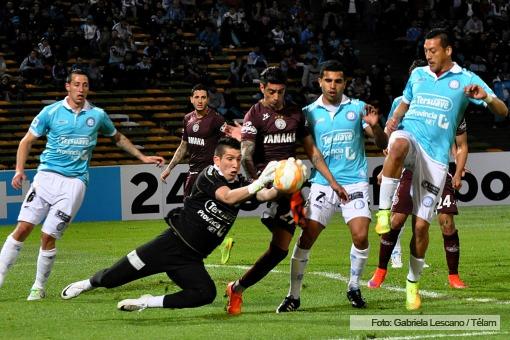 Pablo Heredia reemplazó a Olave en el arco. Foto: Telam