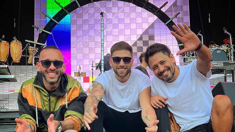 Pablo, Nelson y Diego se preparan para su segundo show en Miami.