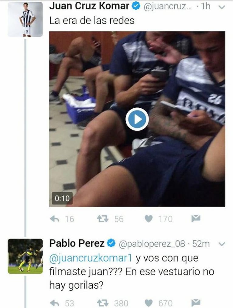 Pablo Pérez cruzó a Komar por los "gorilas" en Boca