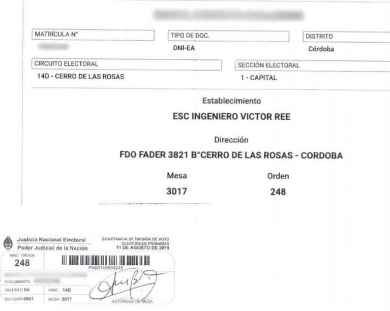 Padrón insólito: lo mandan a votar a 241 kilómetros de donde votó en las PASO