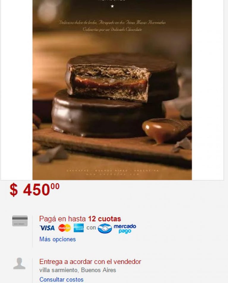 Pagó 38 pesos por un alfajor