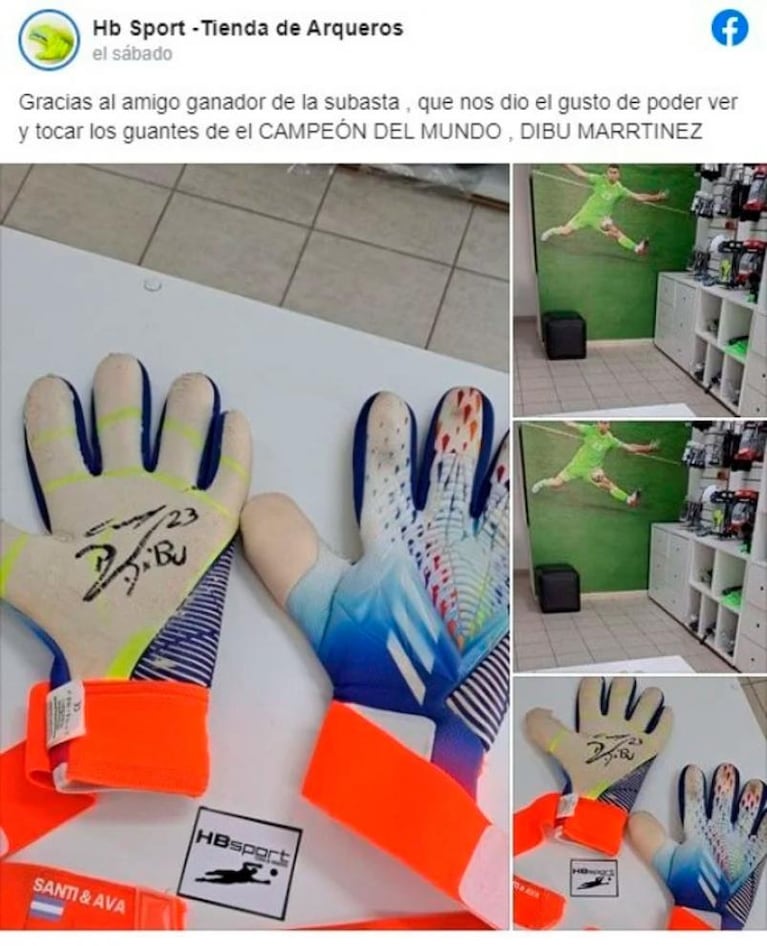 Pagó miles de dólares por los guantes que el Dibu usó en la final del Mundial