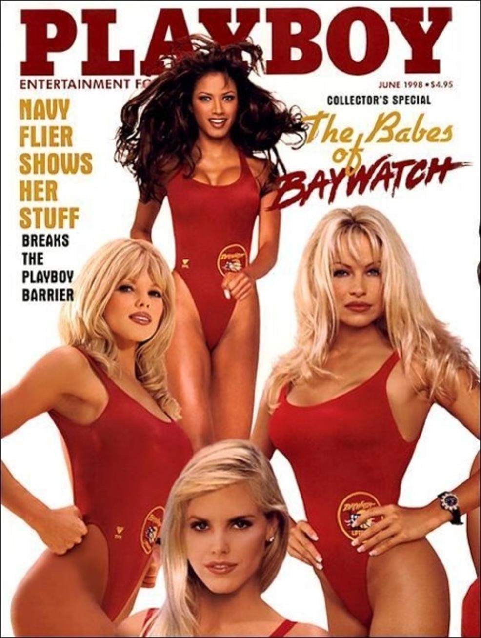 Pamela Anderson y sus compañeras de Baywatch. 