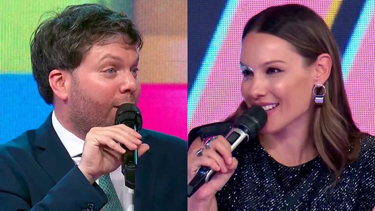 Pampita cruzó a Guido Kackza en pleno programa de Los 8 Escalones. 