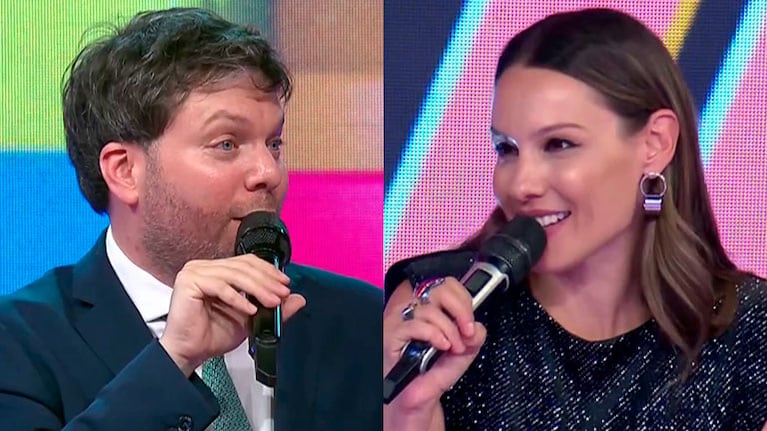 Pampita cruzó a Guido Kackza en pleno programa de Los 8 Escalones.