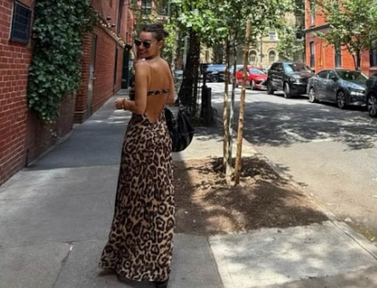Pampita está de vacaciones en Nueva York con una amiga.
