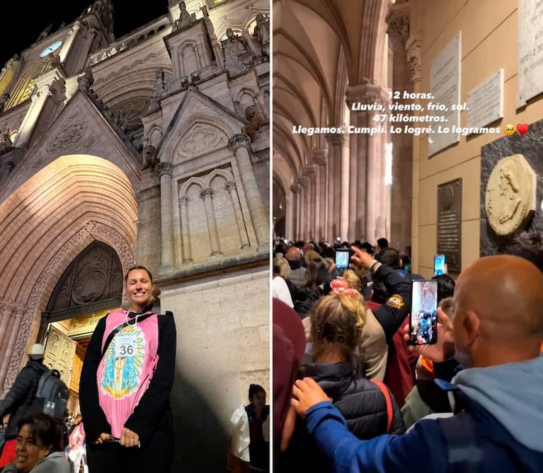 Pampita hizo la peregrinación a la Virgen de Luján.