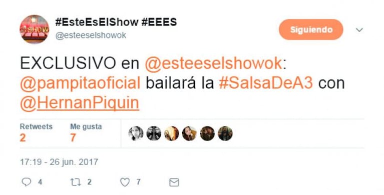 Pampita vuelve a la pista para bailar la salsa de a tres con Piquín