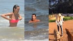 Pampita y Carlitos ya se metieron al mar. La Sú está en su propia casa.