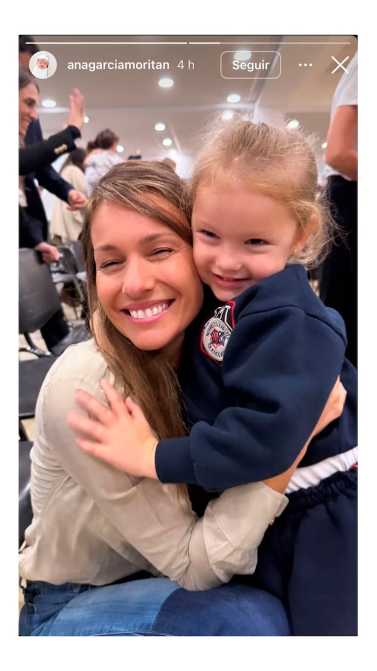 Pampita y García Moritán se reencontraron en un acto escolar de su hija 