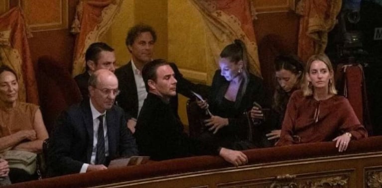 Pampita y Martín Pepa en el Teatro Colón. 