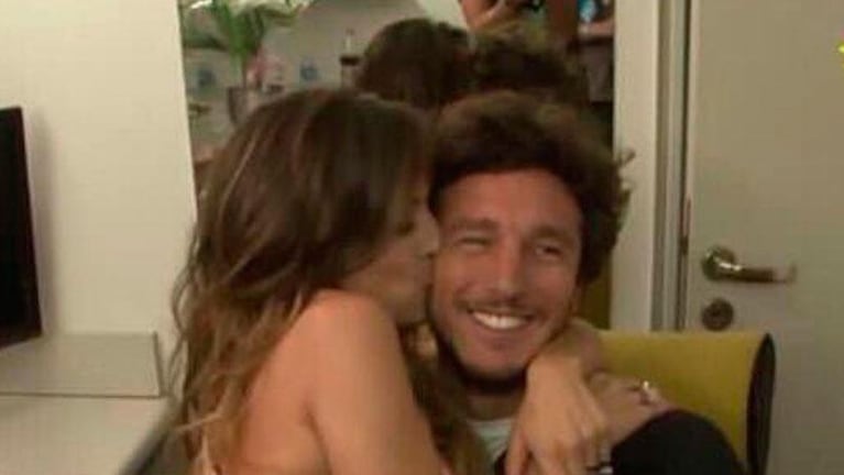 Pampita y Pico Mónaco juntos en el camarín de Bailando