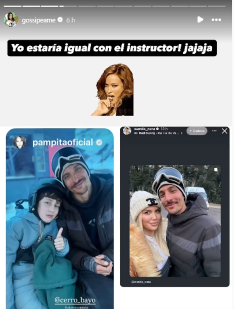 Pampita y Wanda Nara coincidieron en las vacaciones de invierno.