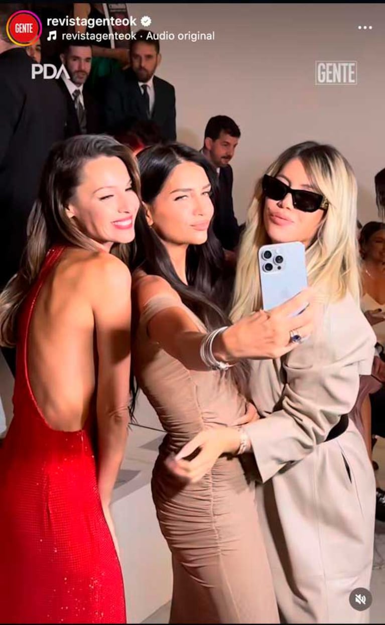 Pampita, Zaira y Wanda Nara en la fiesta de la revista Gente.