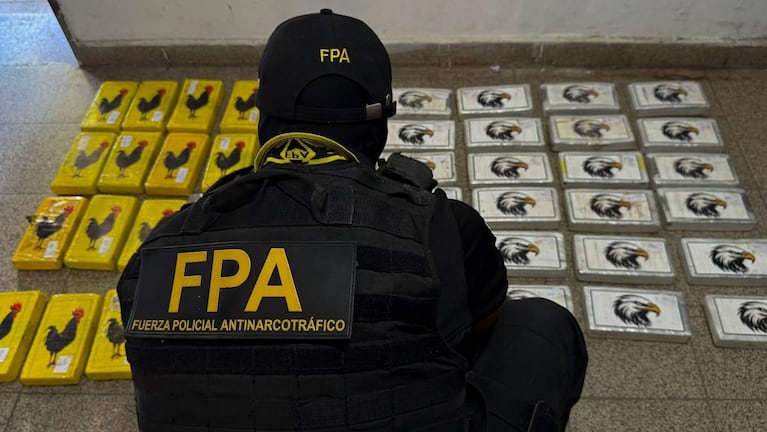 Parte del cargamento de cocaína secuestrado en barrios de la ciudad.