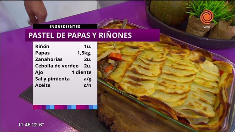 Pastel de papas y riñones